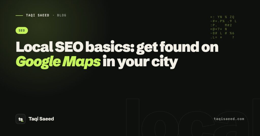 Local SEO basics: get found on Google Maps in your city